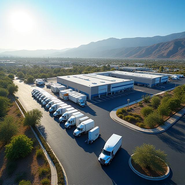 AAT Supply Chain Solutions fleet yard in Diamond Bar California
